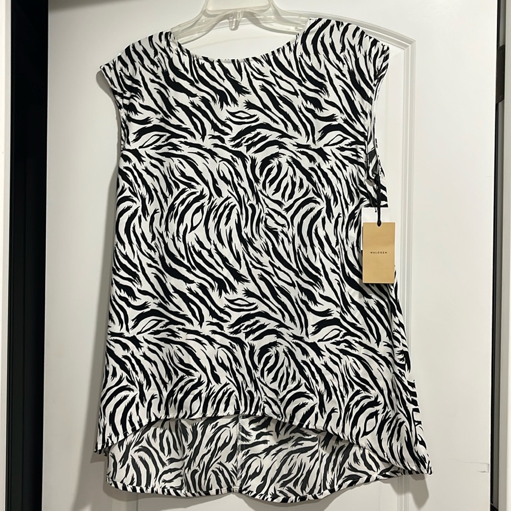 Halogen Black & White Animal Print Tunic